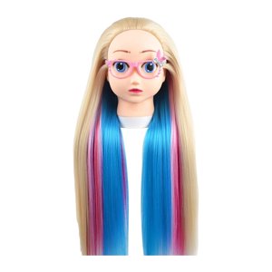 Ioensy - Cabeza De Maniquí De Muñeca De 65 Cm Para Peluqueros, Barberías, Estudiantes De Escuela De Belleza, Estilo B