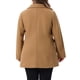 thumbnail image 3 of Abrigo largo de doble botonadura con solapa entallada para mujer de talla grande Agnes Orinda para un invierno elegante 3X Camel, 3 of 5