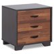 thumbnail image 1 of Acme Eloy Mesita de Noche de Madera de 3 Cajones Nogal Espresso, 1 of 8
