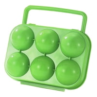Bothyi - Caja De Almacenamiento De Huevos Con 6 Compartimentos, Dispensador De Huevos, Ideal Para El Hogar, Mochileros Y Senderismo, Color Verde.