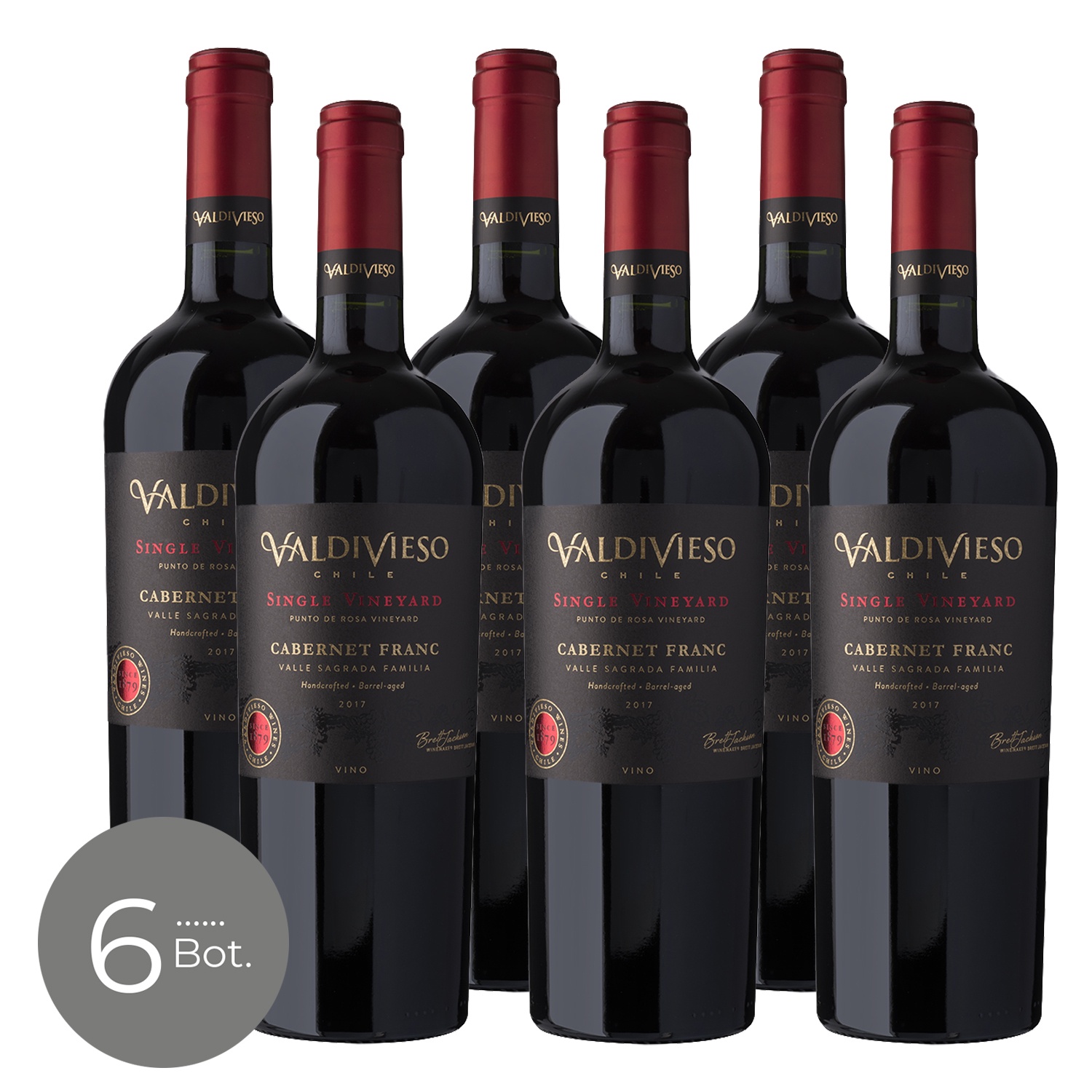 Pack X6 Vino Valdivieso Sv Cabernet Franc 750 Cc