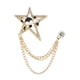 thumbnail image 4 of Trajes Broche Pin Estrella Cráneo Pin Insignia Borla Camisa de cadena Collar Pin Dorado, 4 of 5