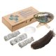 thumbnail image 2 of Sage Smudge Kit, varillas para difuminar salvia blanca, 4 pulgadas, concha de abulón, 5-6 pulgadas, soporte de trípode de 2 pulgadas, plumas y arena blanca de 9 a 12 pulgadas, 2 of 4