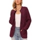 thumbnail image 1 of INSPIRE CHIC Cárdigan Suéteres para Mujeres Abierto al Frente con Botones Manga Larga Otoño Casual Tejido de Punto con Bolsillos S Rojo Oscuro, 1 of 6