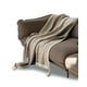 thumbnail image 2 of Mantas para sofas camas u oficinas con pompon 130x150 cm Café, 2 of 4