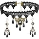 thumbnail image 1 of Conjunto de collar y pendientes de encaje negro - Gargantilla con colgante de lolita gótica, accesorio para bodas, cumpleaños y Navidad., 1 of 6