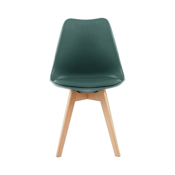 SILLA TULIP ECOCUERO VERDE