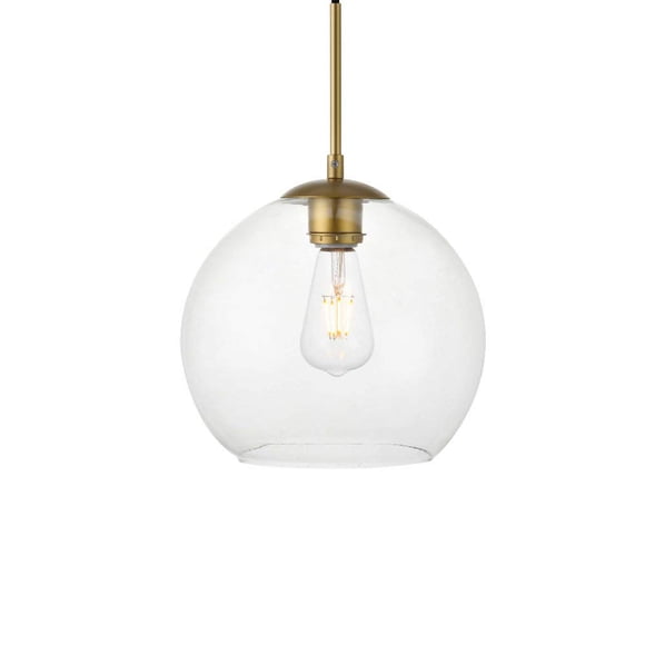 Lámpara Colgante Elegant Lighting Baxter Latón Transparente 110V