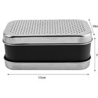 Xusx111 - Reja De Queso Con Contenedor Y Tapa Y Pelador - Kit De Utensilios De Cocina De Acero Inoxidable Multifunción De Frutas Vegetales Con Caja Estable De Almacenamiento De Plástico De Alimentos N