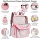 thumbnail image 2 of Mochila para pañales AOMAY Mommy Bag de viaje de gran capacidad, color rosa, 2 of 7