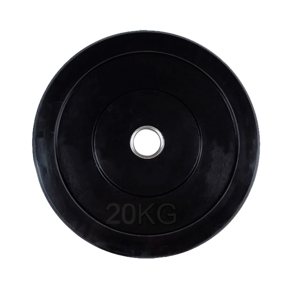 Genérico - Disco Olimpico E-rubber Con Anillo Central 20 Kg