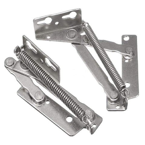 Xusx111 - 2 Piezas Soporte De Elevación Plegable De 80 Grados, Bisagras De Resorte Plateadas Se Usan Ampliamente En Elevadores De Bisagras De Sofá, Bisagras De Soporte De Almacenamiento De Muebles