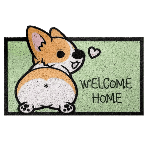 Estilodomus - Limpia Pies Alfombra Diseños Animalitos - Perro Corazón