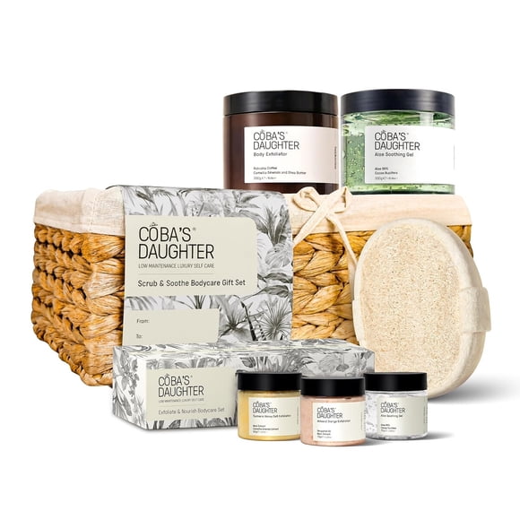 Set Regalo Spa 7 Piezas Exfoliante Café Aloe