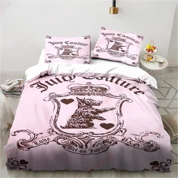 Juicy Couture Crown Bedding Set Music Band Excavator Sheet Child Bedding Set Mircofiber Polyester Duvet Cover Bed Sheets