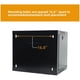 thumbnail image 4 of Gabinete de montaje en pared de 9U para servidores de red IT con cerradura para puerta y paneles laterales, color negro, ventilador de refrigeración, puerta de vidrio, 4 of 8