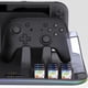 thumbnail image 3 of Estación organizadora de carga con ventilador para Switch 2/1/OLED, soporte de almacenamiento para Joy-Con con 12 ranuras para tarjetas de juego, soporte para auriculares de controladores, 3 of 7