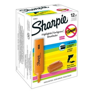 Destacador Sharpie Blade Naranjo Caja X12