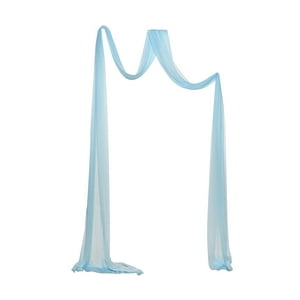 Genérico - Cortina De Gasa Con Arco De Boda Para Ceremonia, Recepción, Vacaciones, Compromiso, Azul