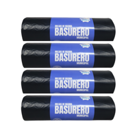 Genérico - Pack 4 Rollos Bolsas De Basura Basurero Municipal 90 X 120 Cm