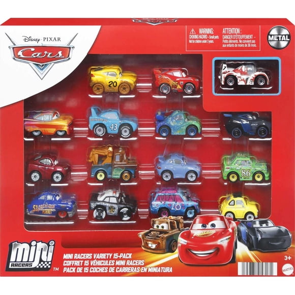 Minivehículos Disney Pixar Cars Minis, paquete de 15
