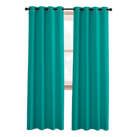 Cortina Belug Semi Blackout Casatua Un Paño 140X220Cm Aislante Color Turquesa