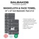 thumbnail image 4 of SALBAKOS Juego de 12 Paños de Algodón Turco 100 % y Toallas Faciales, Gris, 4 of 9