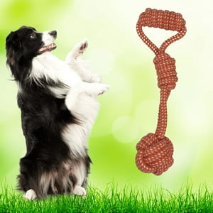 Akirapet - Juguete Cuerda De Algodón Con Pelota Para Mascotas Naranjo