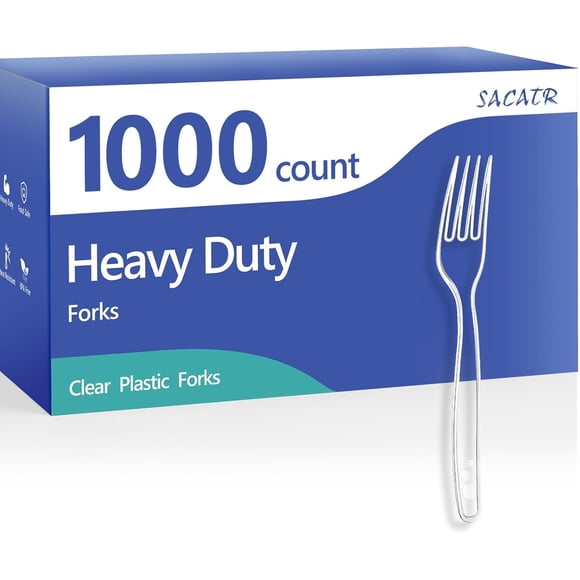 SACATR 1000 tenedores de plástico resistentes