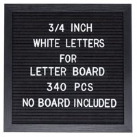 Juego De Letras G Gamit Precortadas De 3/4 Pulgadas, Blanco, Para Tablero De Fieltro