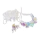 thumbnail image 1 of 3 Piezas De Vestido De Muñeca De Moda Con Diadema De Flores, Accesorios De Ramo Para Muñecas De 15 A 17 Cm, Color Violeta, 1 of 3