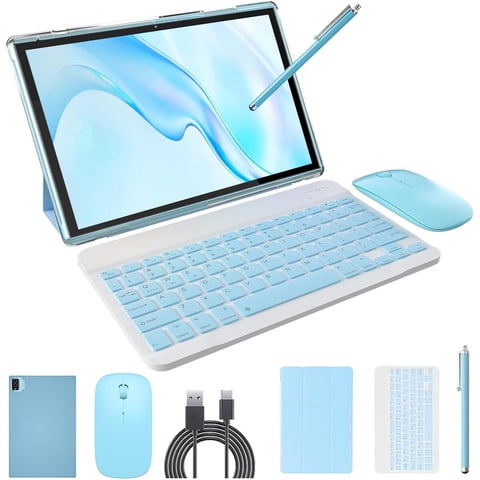 Tablet Zzb 10 Android 15 8Gb 64Gb 2En1 Teclado Azul