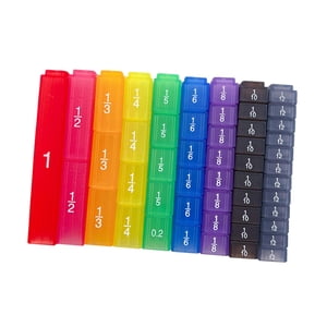 Bothyi - Cubo De Fracción 51 Piezas Educación Matemática Colorida Para Material Didáctico Elemental