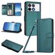thumbnail image 1 of Funda Cartera Trébol para Xiaomi Poco F6 Pro con Ranuras Tarjetas y Carga Inalámbrica Verde oscuro, 1 of 6