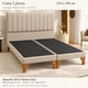 thumbnail image 4 of Cama 2 plazas Kumara en lino beige con respaldo lineal, 150x190 cm, sin colchón, 4 of 5