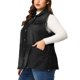 thumbnail image 4 of Chaleco de Jean sin mangas con dobladillo sin rematar para mujer de talla grande Agnes Orinda 2X Negro, 4 of 7