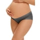 thumbnail image 4 of INSPIRE CHIC Maternidad para Mujeres Embarazadas Bragas de Embarazo de Talle Bajo Cintura en V Soporte para el Vientre Ropa Interior Postparto 2XL Gris, 4 of 4