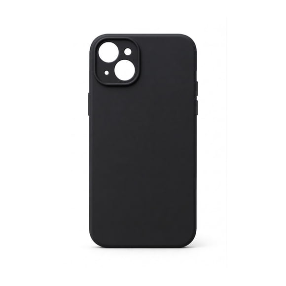 Carcasa de Silicona para iPhone 13 Negro con Interior de Microfibra
