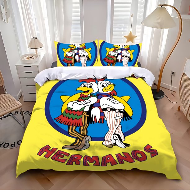 Funny Cartoon L-Los P-Pollos H-Hermanos Hot Printed Pattern Suitable Suitable for Home Bedrooms Guest Rooms