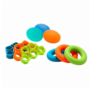 Genérico - Kit Masaje Terapia Dedos 9 - Flexion Huevos Anillos - Sr02507