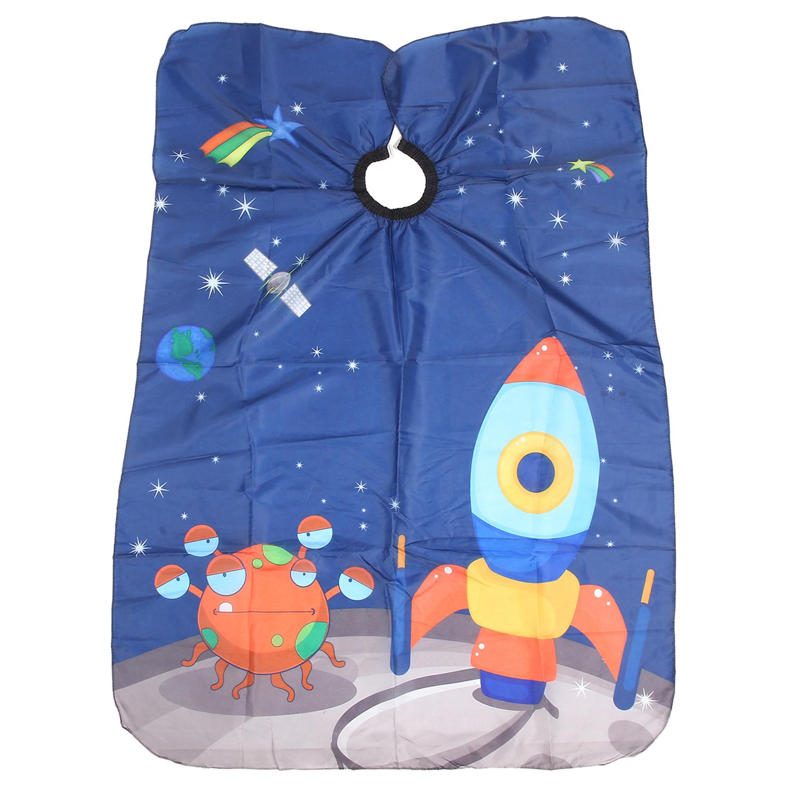 Magideal - Capa De Peluquero Para Niños, Resistente A Las , Antiestático, Ajustable, Profesion, Delantal De Corte De Cabellero Para Salón De Peluquería, , De Cohete Patrón De Cohete