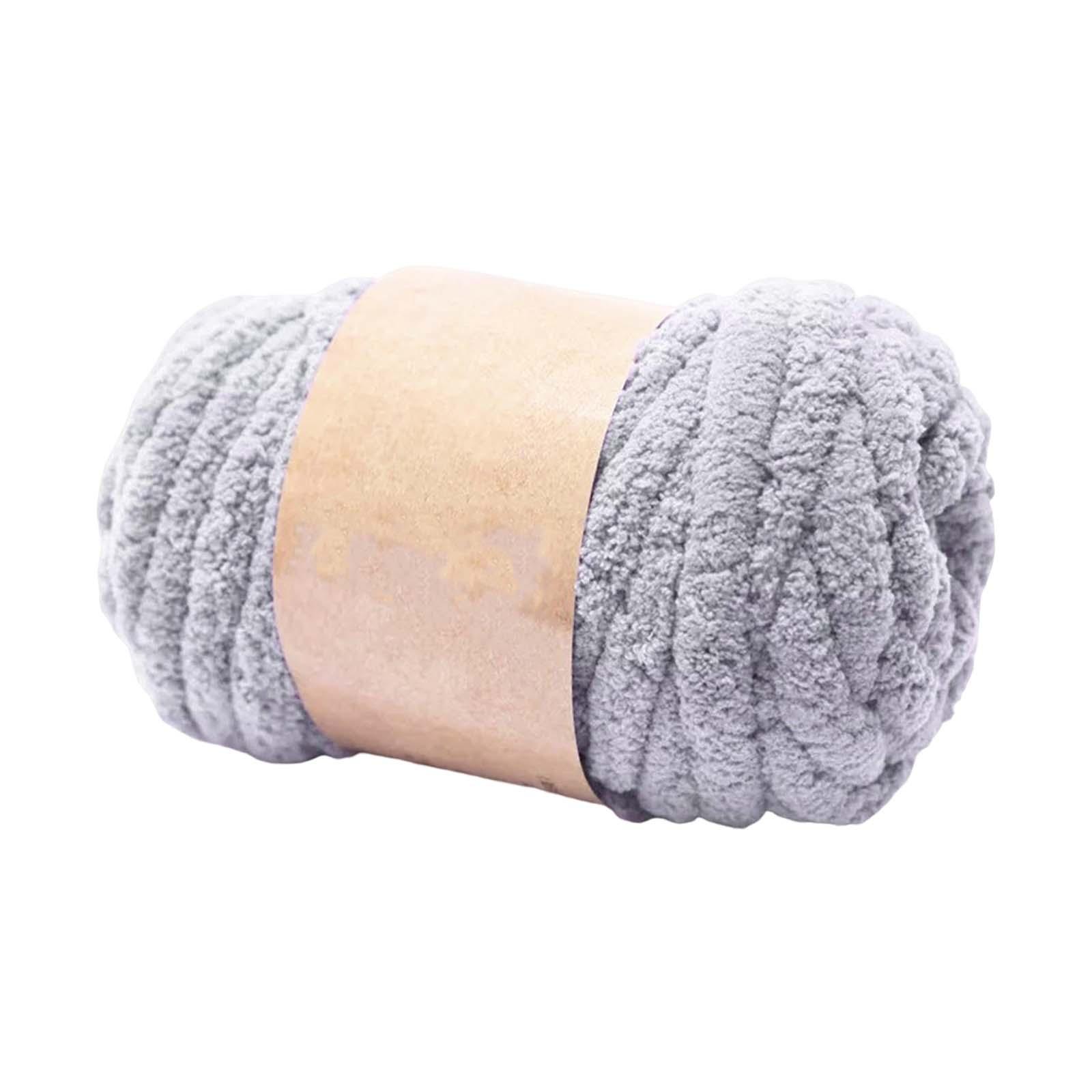 Magideal - Hilo Grueso Y Grueso, Hilo Tubular Jumbo, Brazo De Relleno, De Hilo De Punto, Hilo Suave Y Voluminoso, Hilo De Peso Para Hacer Alfombras, , Gris Claro