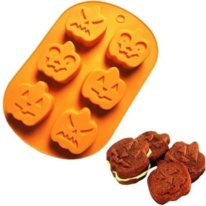 Genérico - Pack 6 Moldes Halloween Moldes Silicona Halloween Calabaza