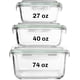 thumbnail image 1 of Contenedores De Almacenamiento De Alimentos Square Glass De 6 Piezas Con Tapas, 1 of 9