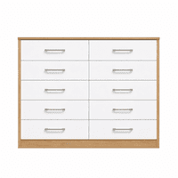 Exit - Cómoda 10 Cajones Roble Blanco
