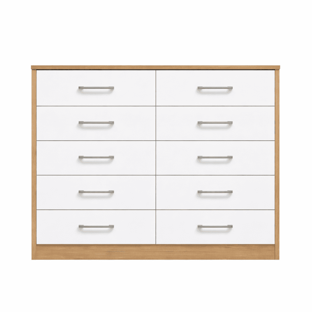 Exit - Cómoda 10 Cajones Roble Blanco