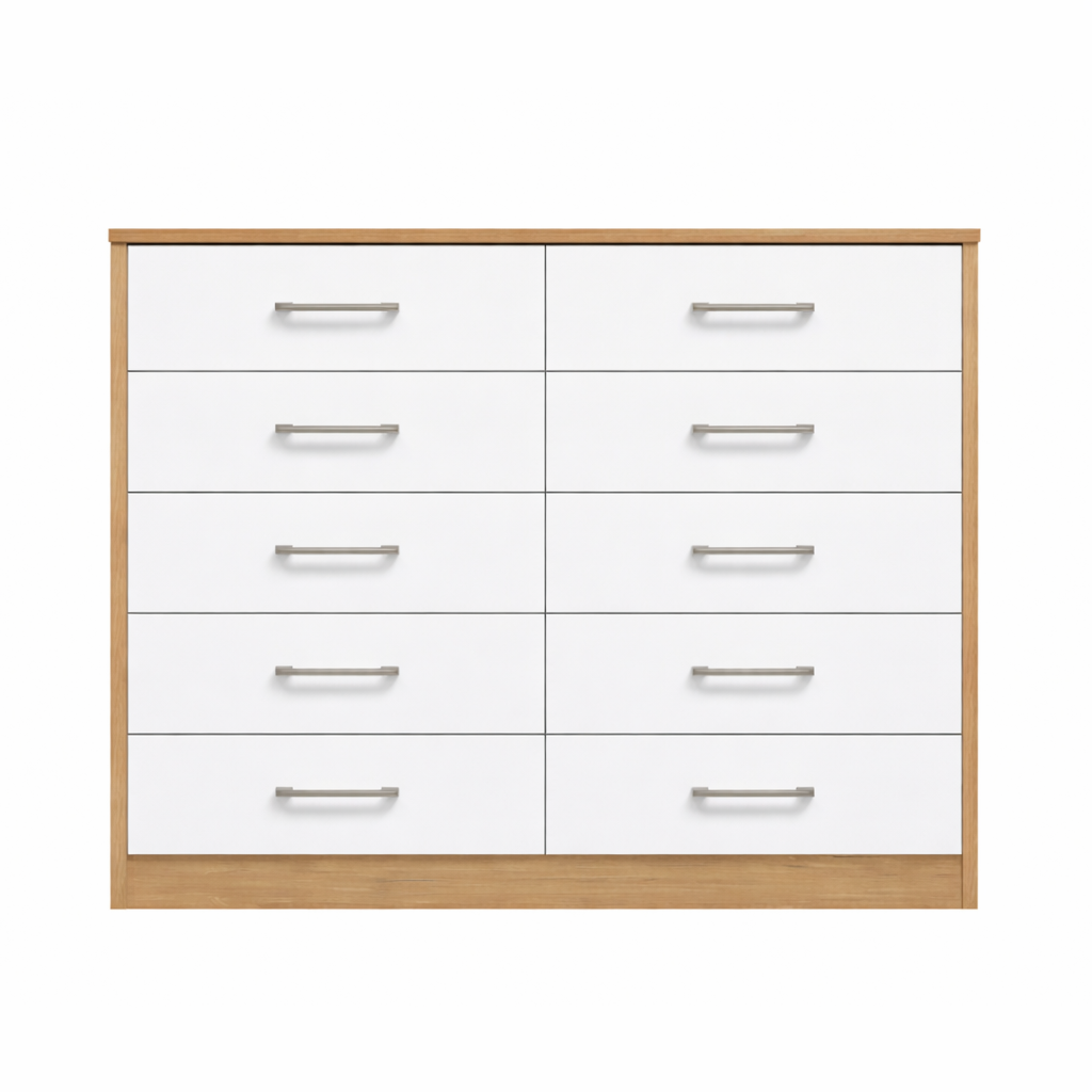 Exit - Cómoda 10 Cajones Roble Blanco