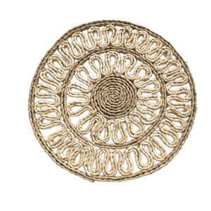 Magideal - Mantel Individual Tejido Para Decoración De Mesa, Mantel Bohemio Para Cenar, Vacaciones, Taza De Café Hecha A Mano, Platos De Fiesta, Decoración Para Forma Redonda