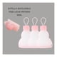thumbnail image 2 of Pack 3 botellas de silicona reutilizables, color rosado, 2 of 3