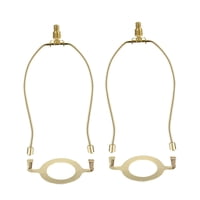 Ioensy - 2 Piezas Soporte De Arpa De Pantalla De Lámpara Arpas De Montaje De Luz E26 Para Lámpara De Mesa/Pie Dorado